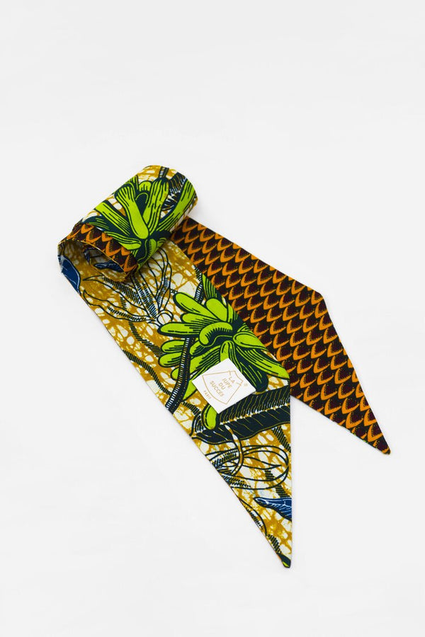Headband bandeau cheveux réversible avec double motif Jungle et Ecaille