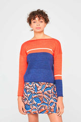 Pull en laine mérinos Corail